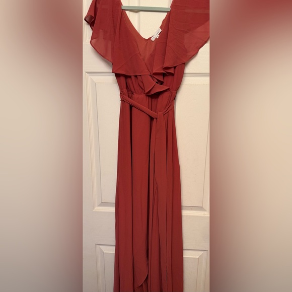 Baltic Born Katya Ruffle Dress - Rosewood - Picture 3 of 5